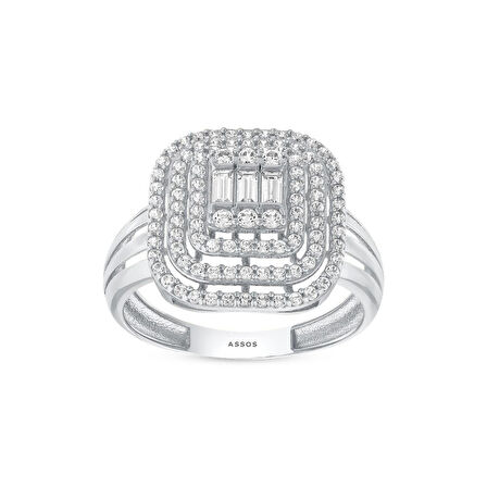 Baget Taşlı Altın Yüzük - 14K - 2.88gr