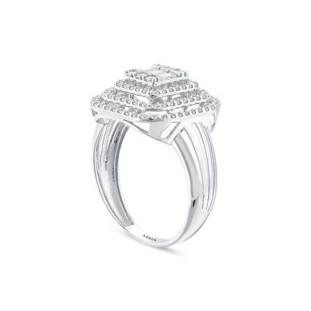 Baget Taşlı Altın Yüzük - 14K - 2.88gr