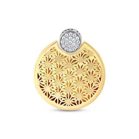 Taşlı Tasarım Altın Yüzük - 14K - 4.19gr