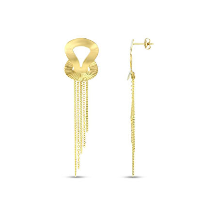 Tasarım Altın Küpe - 14K - 4.32gr