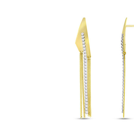 Tasarım Altın Küpe - 14K - 4.14gr