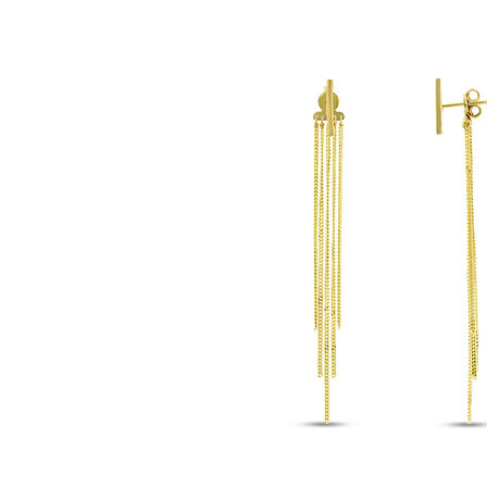 Tasarım Altın Küpe - 14K - 2.99gr