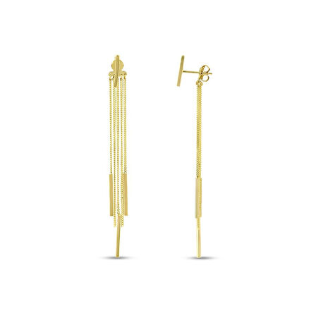 Tasarım Altın Küpe - 14K - 4.25gr