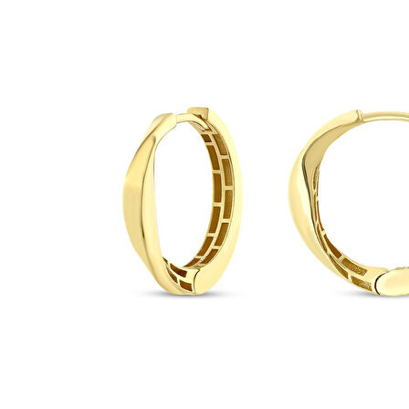 Altın Halka Küpe - 14K - 2.51gr