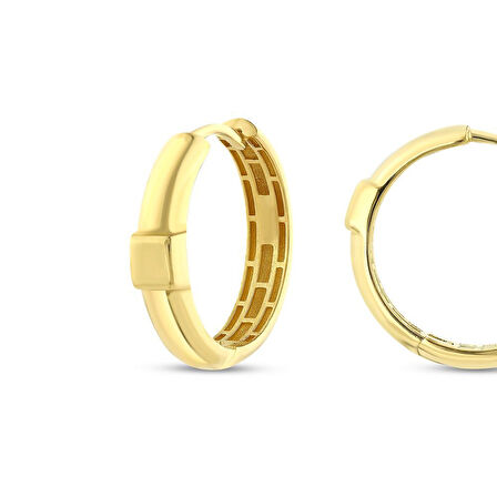 Altın Halka Küpe - 14K - 2.72gr