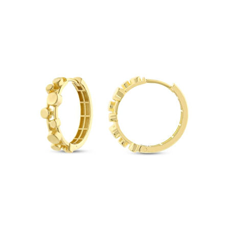 Tasarım Halka Küpe - 14K - 2.88gr