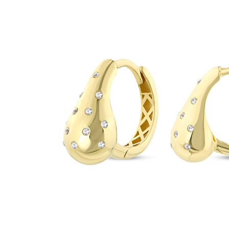 Tasarım Altın Küpe - 14K - 4.05gr