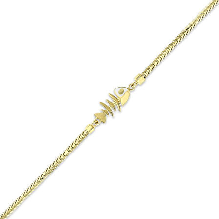 Tasarım Altın Bileklik - 14K - 3.52gr