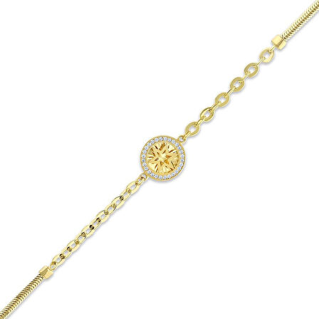 Tasarım Altın Bileklik - 14K - 4.25gr