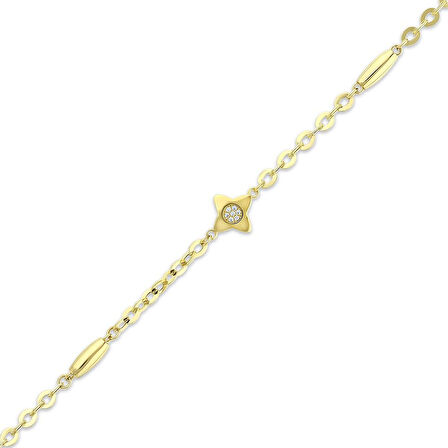 Tasarım Altın Bileklik - 14K - 3.77gr