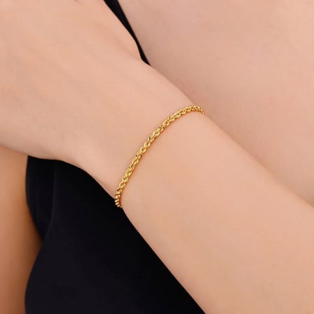 Altın Burgu Zincir Bileklik - 14K
