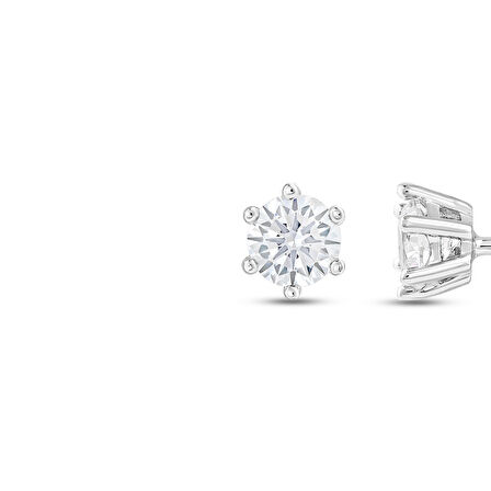 Altın Tektaş Küpe - 14K - 0.90gr