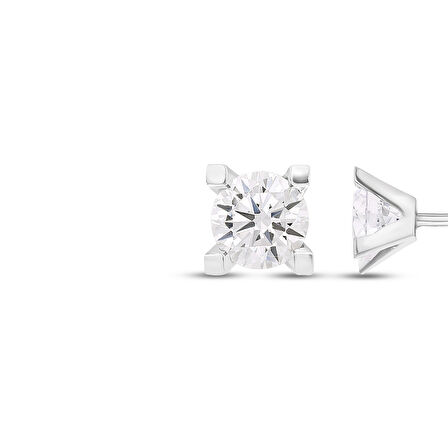 Altın Tektaş Küpe - 14K - 1.32gr
