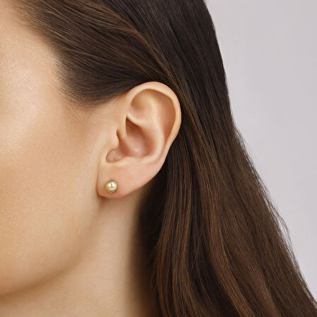 Altın Top Küpe - 14K - 1.09gr