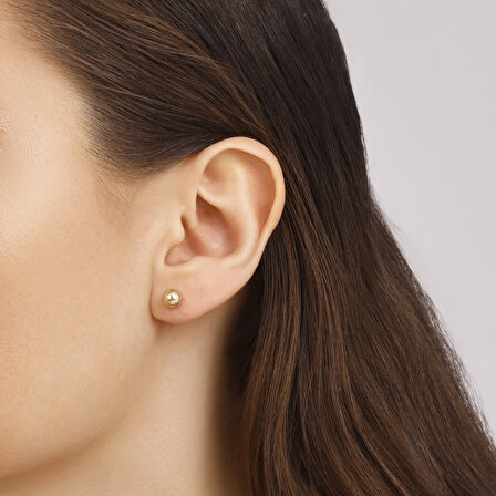 Altın Top Küpe - 14K - 0.87gr