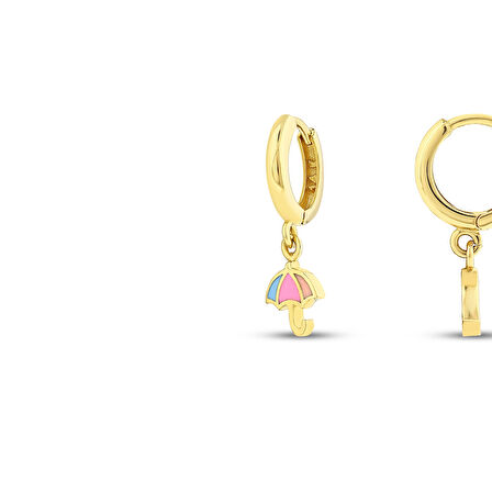 Figürlü Altın Çocuk Küpe - 14K - 2.37gr