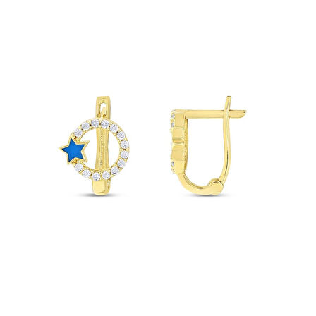 Yıldız Figürlü Altın Çocuk Küpe - 14K - 1.24gr