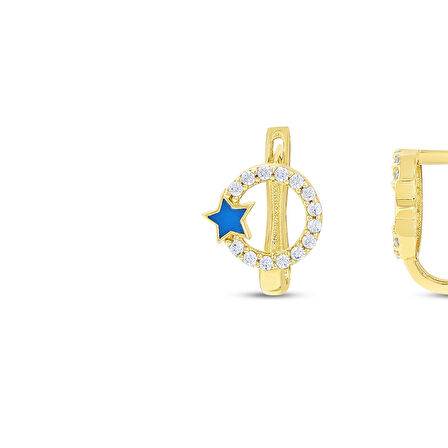 Yıldız Figürlü Altın Çocuk Küpe - 14K - 1.24gr