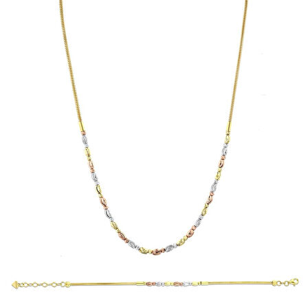 Tasarım Altın Set - 14K - 3.18gr