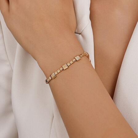 Altın Tasarım Bileklik - 14K - 6.65gr