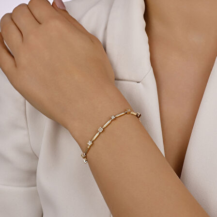 Altın Tasarım Bileklik - 14K - 6.68gr