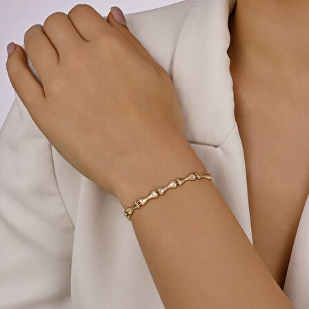 Altın Tasarım Bileklik - 14K - 5.68gr