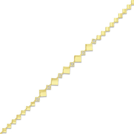 Altın Tasarım Bileklik - 14K - 8.58gr