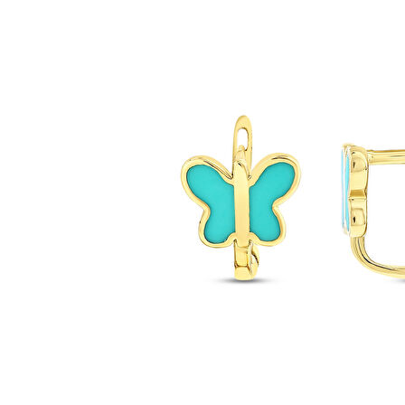 Kelebek Figürlü Altın Çocuk Küpe - 14K - 1.44gr