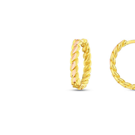 Altın Halka Küpe - 14K - 2.87gr