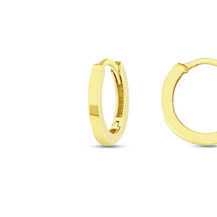 Altın Halka Küpe - 14K - 1.42gr