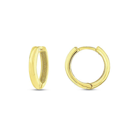Altın Halka Küpe - 14K - 1.63gr