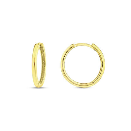 Altın Halka Küpe - 14K - 2.32gr