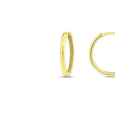 Altın Halka Küpe - 14K - 2.32gr