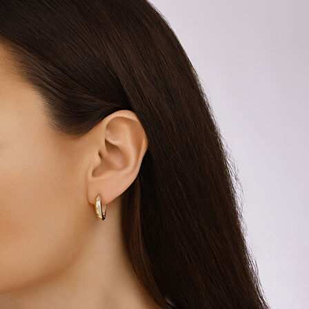 Altın Halka Küpe - 14K - 3.03gr