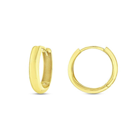 Altın Halka Küpe - 14K - 3.09gr