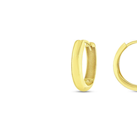 Altın Halka Küpe - 14K - 3.09gr