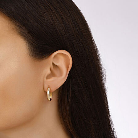 Altın Halka Küpe - 14K - 3.09gr