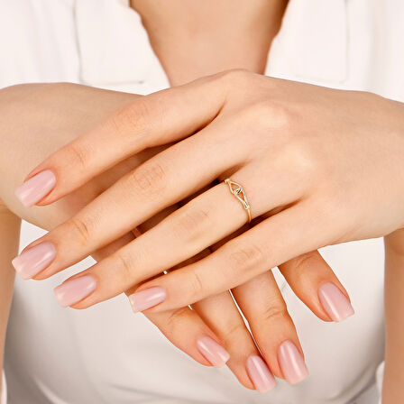 Tasarım Altın Yüzük - 14K - 1.01gr