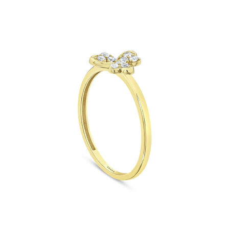 Çiçek Figürlü Altın Yüzük - 14K - 1.13gr