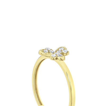 Çiçek Figürlü Altın Yüzük - 14K - 1.13gr