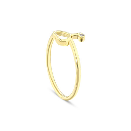 Kalp Figürlü Altın Yüzük - 14K - 1.19gr