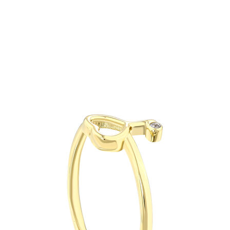 Kalp Figürlü Altın Yüzük - 14K - 1.19gr