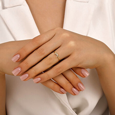 Tasarım Altın Yüzük - 14K - 0.97gr