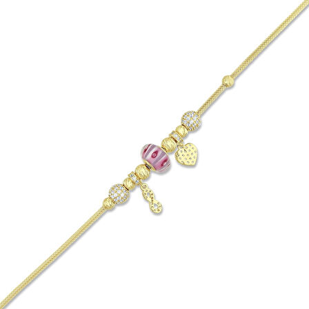 Altın Charm Bileklik - 14K - 8.18gr