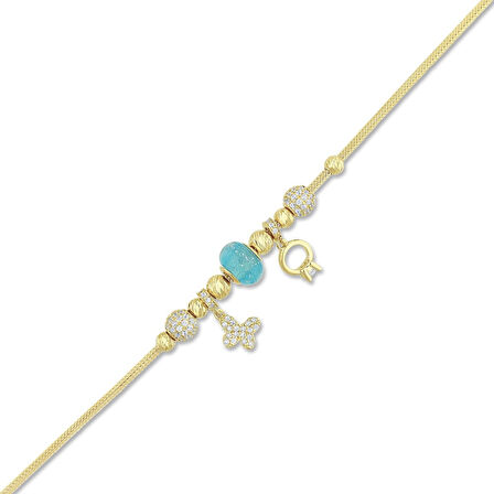 Altın Charm Bileklik - 14K - 8.33gr