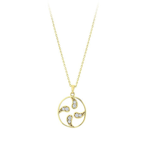 Tasarım Altın Kolye - 14K - 2.02gr
