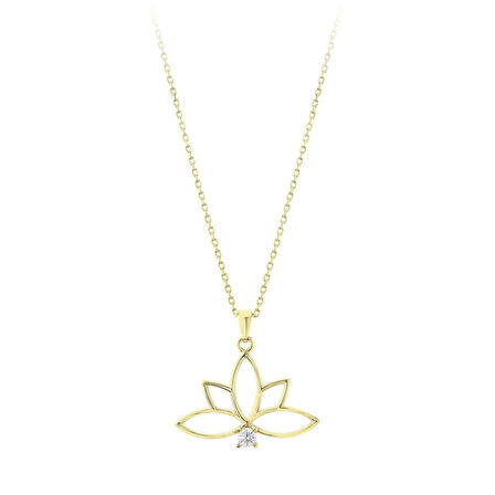 Çiçek Figürlü Altın Kolye - 14K - 1.64gr