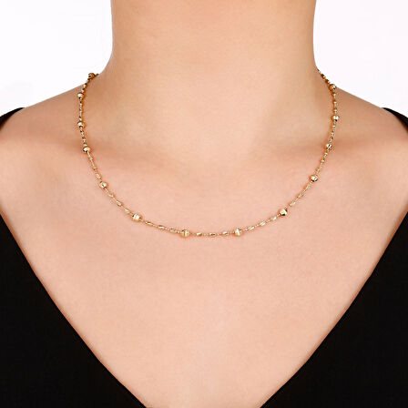 Tasarım Altın Kolye - 14K - 6.10gr
