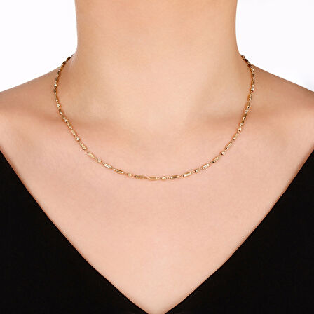 Tasarım Altın Kolye - 14K - 5.25gr
