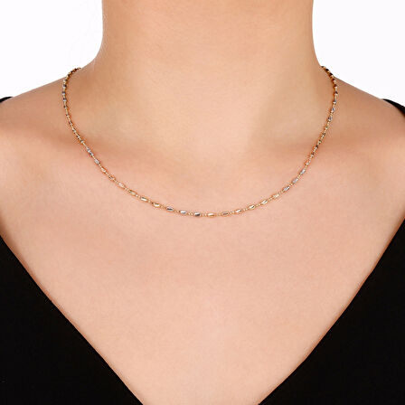 Tasarım Altın Kolye - 14K - 5.04gr